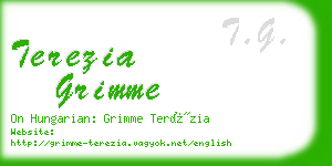 terezia grimme business card